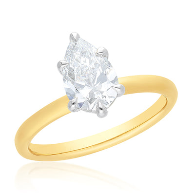 The Evelyn - Pear Cut Diamond Ring