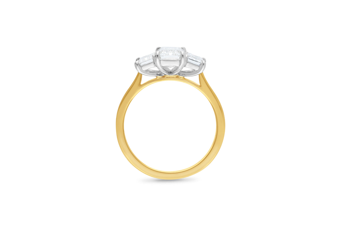 The Delilah - Radiant Cut Diamond Three Stone Ring