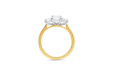The Delilah - Radiant Cut Diamond Three Stone Ring