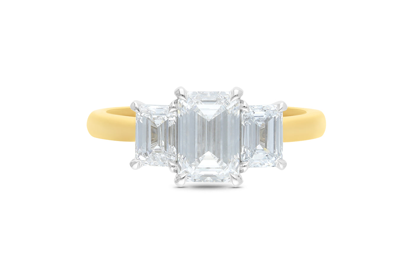 The Delilah - Radiant Cut Diamond Three Stone Ring