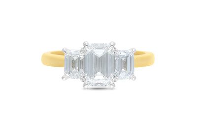 The Delilah - Radiant Cut Diamond Three Stone Ring