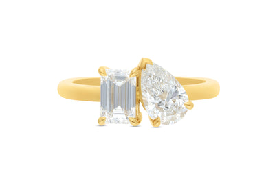 The Aria - Pear & Radiant Cut Toit Et Moi Diamond Ring