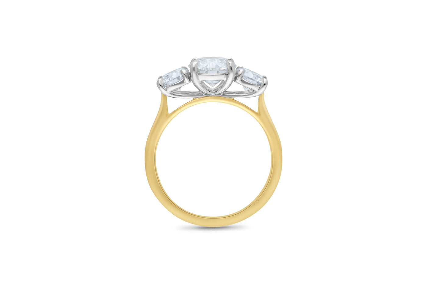 The Ophelia - Round Brilliant Cut Diamond Three Stone Ring