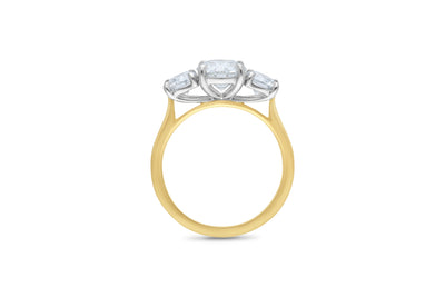 The Ophelia - Round Brilliant Cut Diamond Three Stone Ring