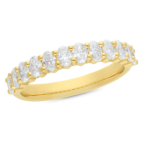 The Phoebe - Oval Cut Diamond Band Ring