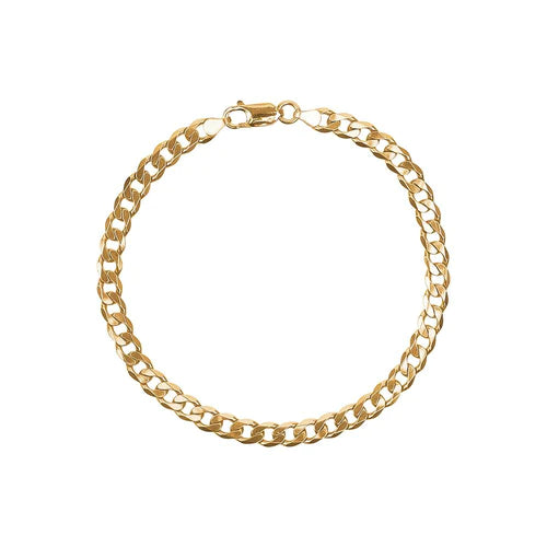 9ct gold  open curb bracelet