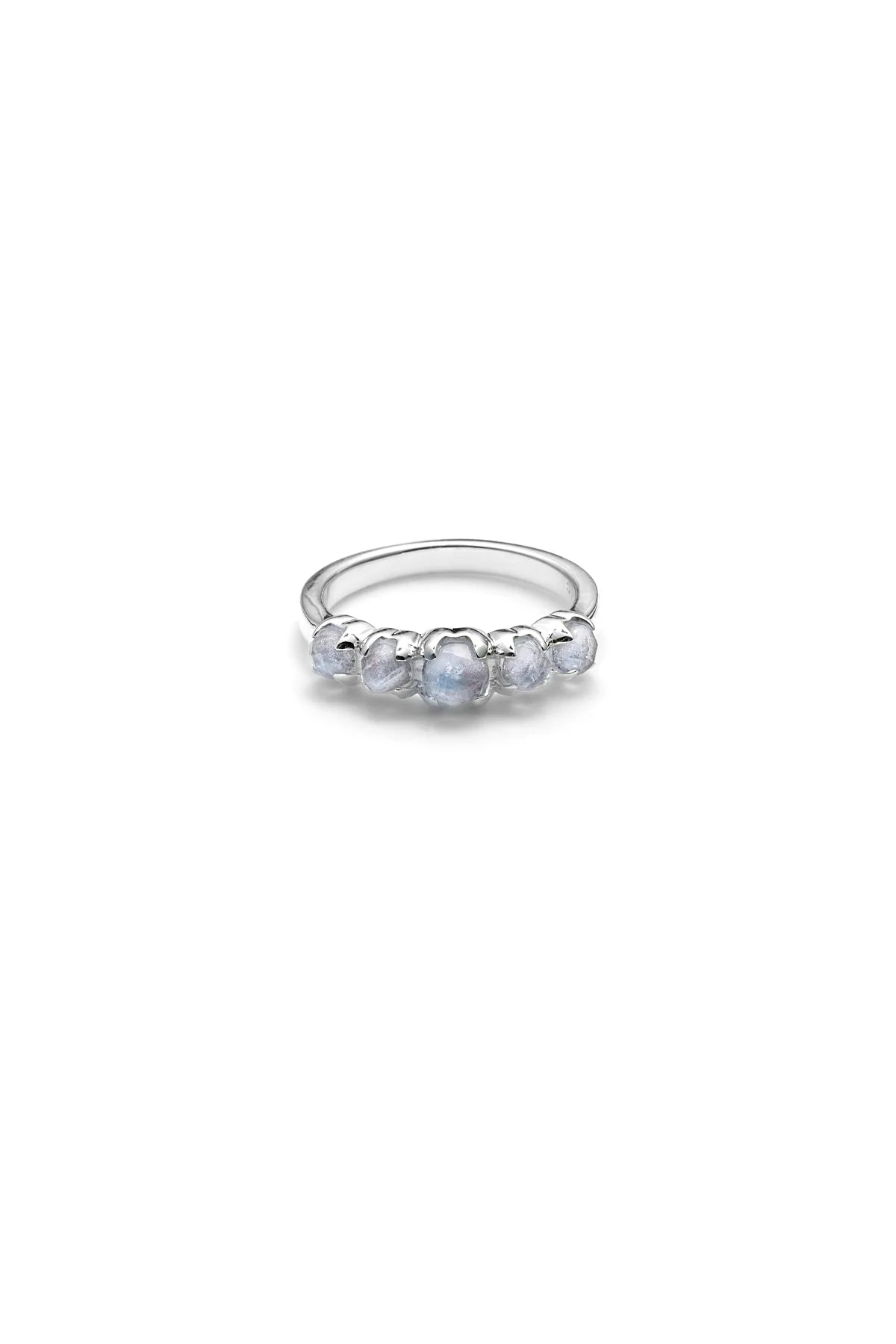 Halo Cluster Ring - Moonstone - Size Q