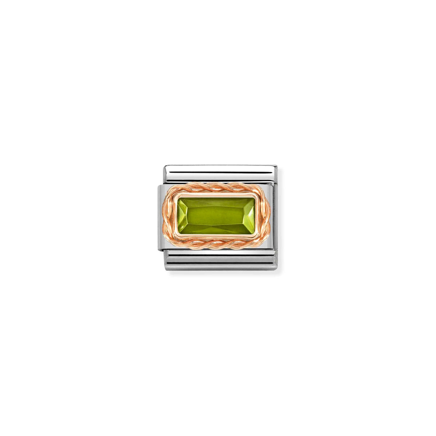 Rectangular Peridot Charm