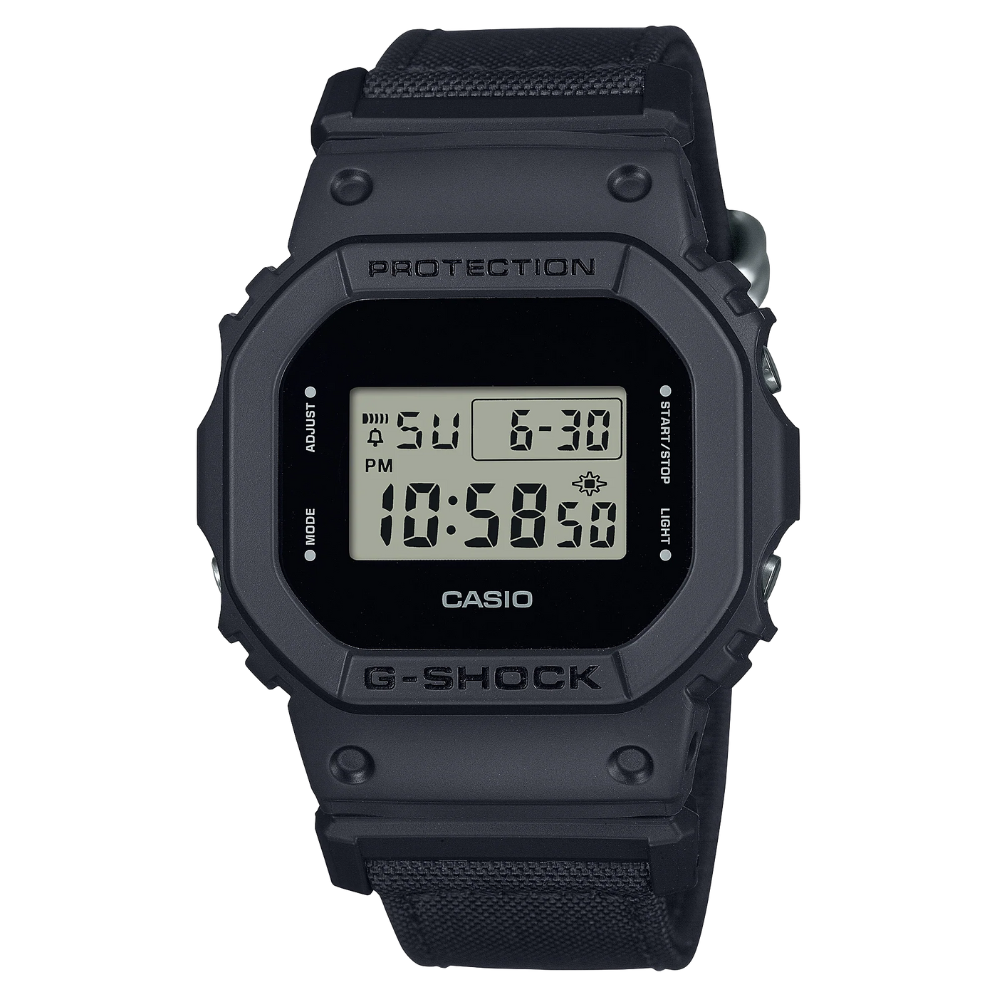 Mens Black Digital G-Shock with Nylon Band