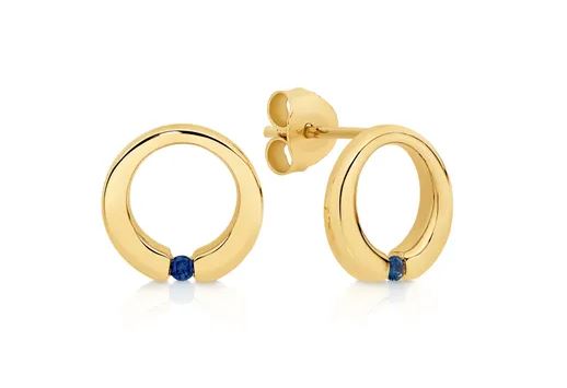 Sapphire Earrings - 9ct YG