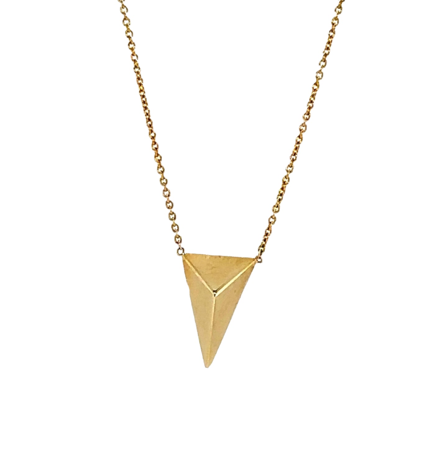 Gold Pyramid Pendant in 9ct YG