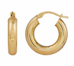 Gold Tube hoop earrings