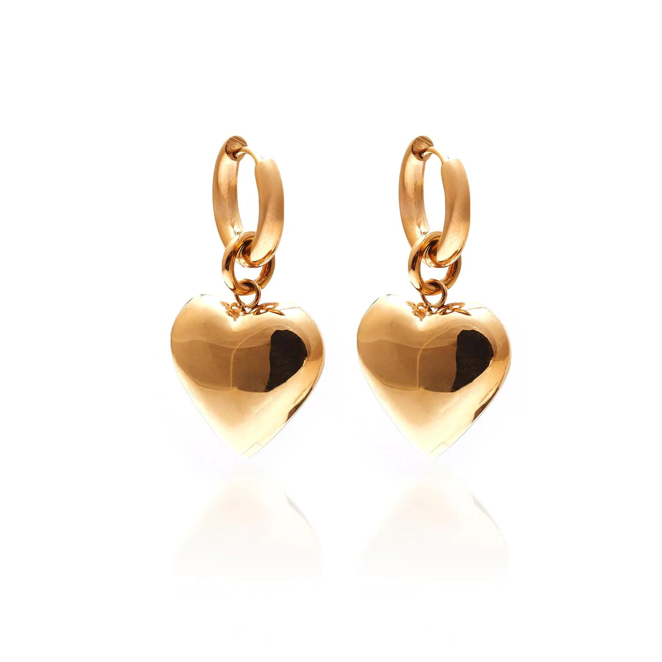 Bisous / Hoops / Stainless steel  Gold plated
