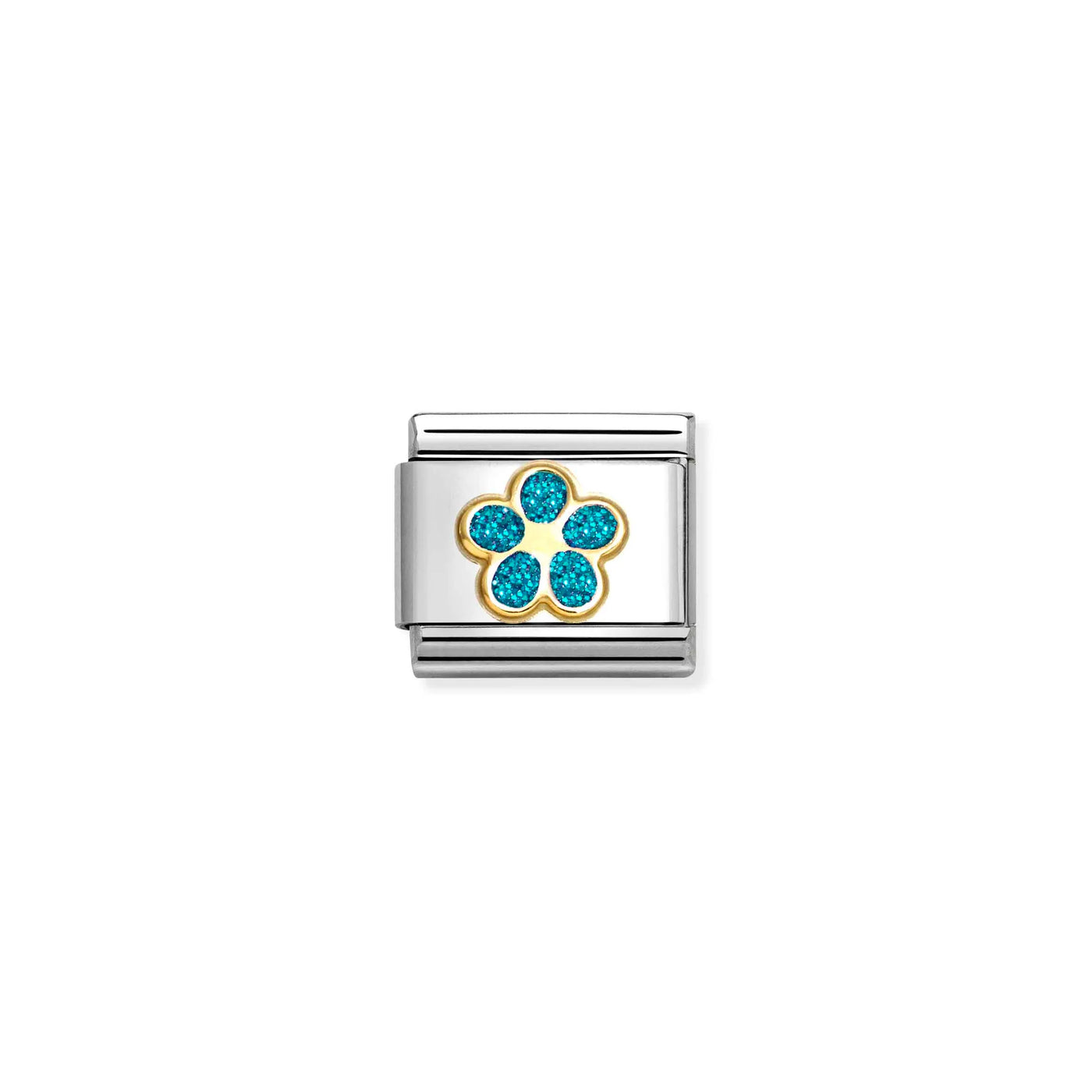 Light Blue Glitter Flower symbol