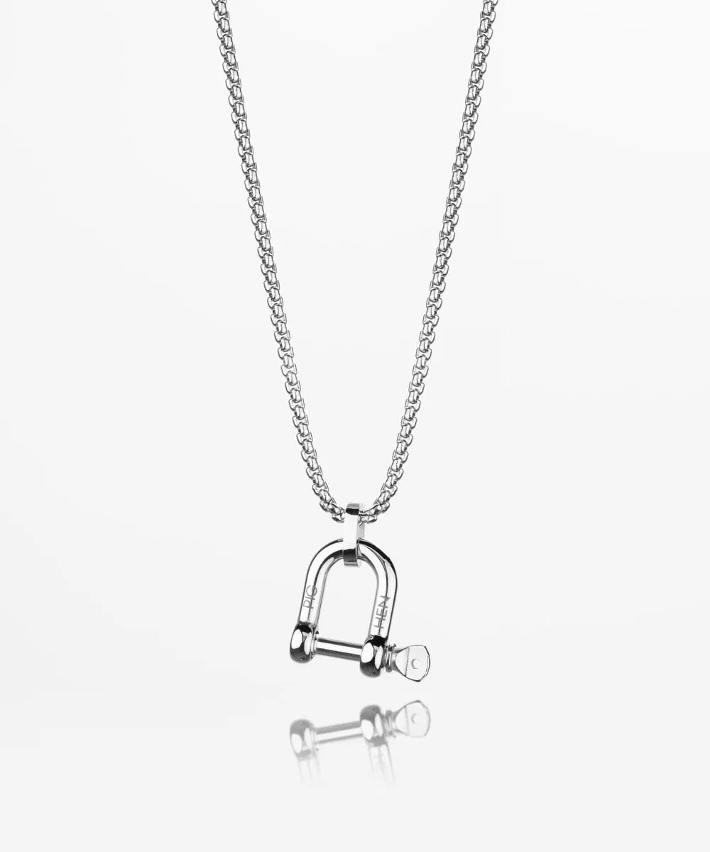 D-shackle Necklace - Silver - 60cm