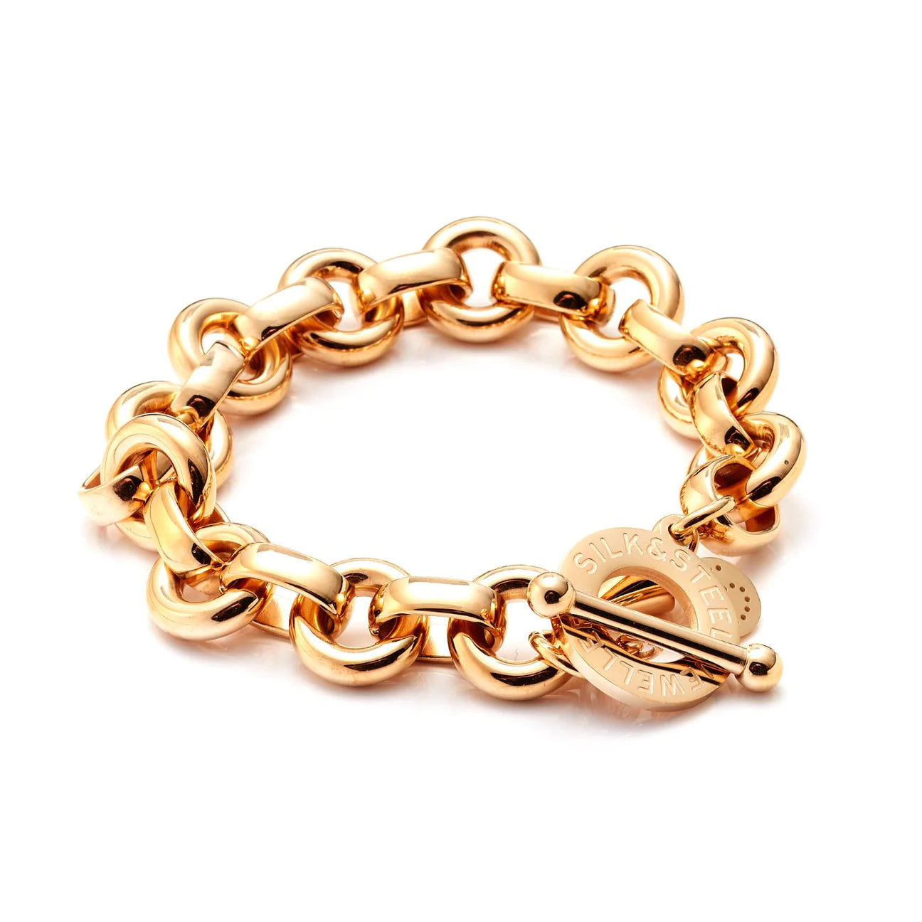 Heirloom stainless chain link bracelet - GP