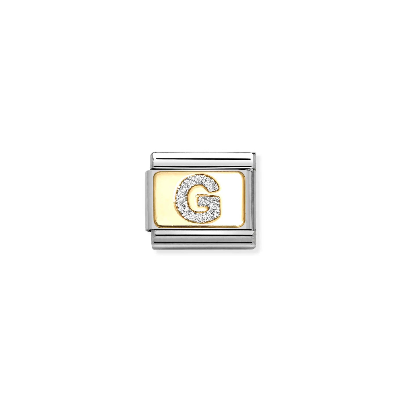 Letter G Gold Glitter Charm