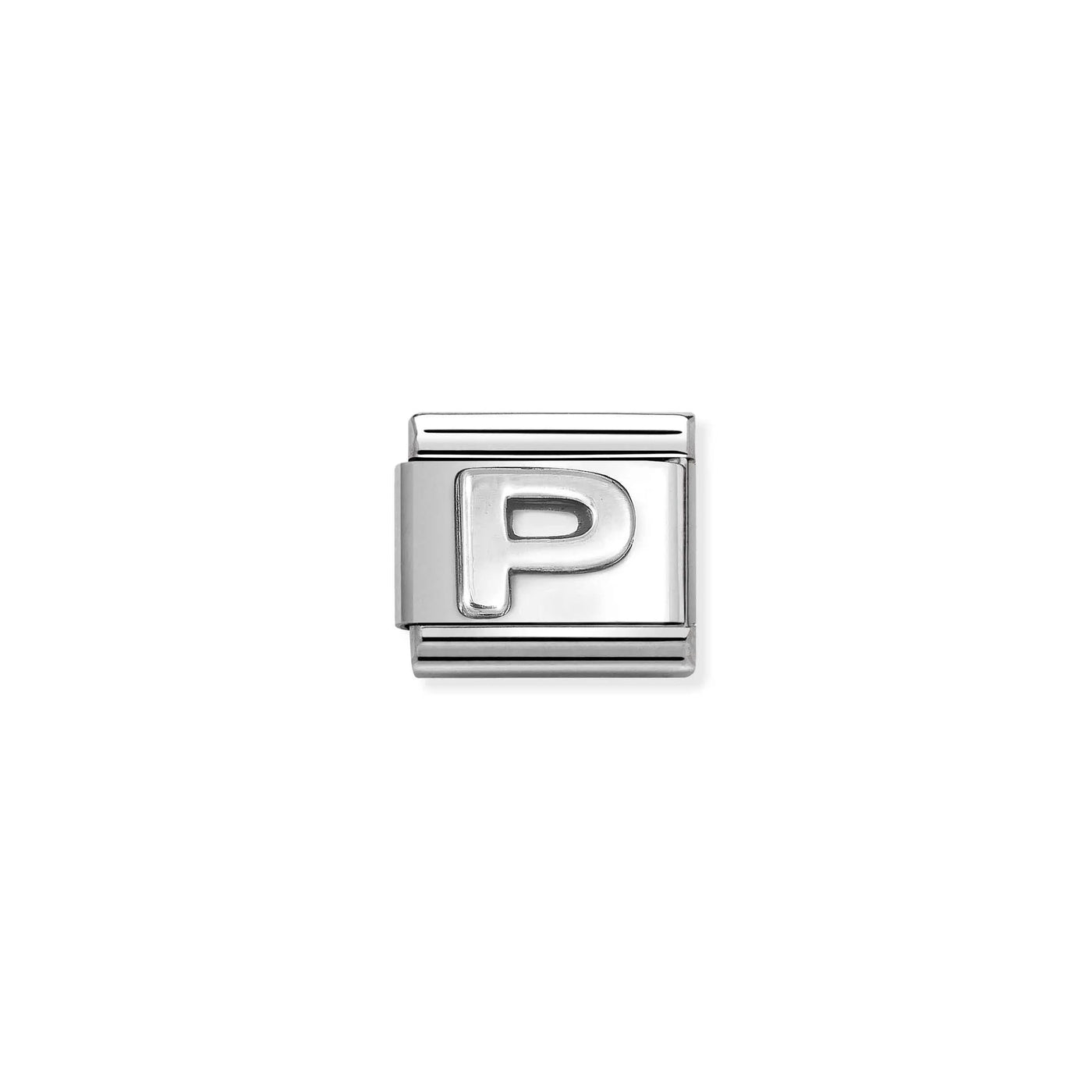 Letter P Silver Charm