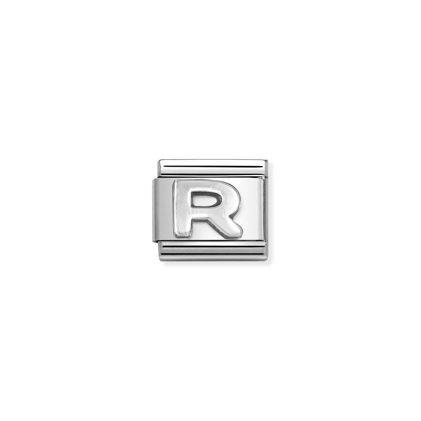 Letter R Silver Charm