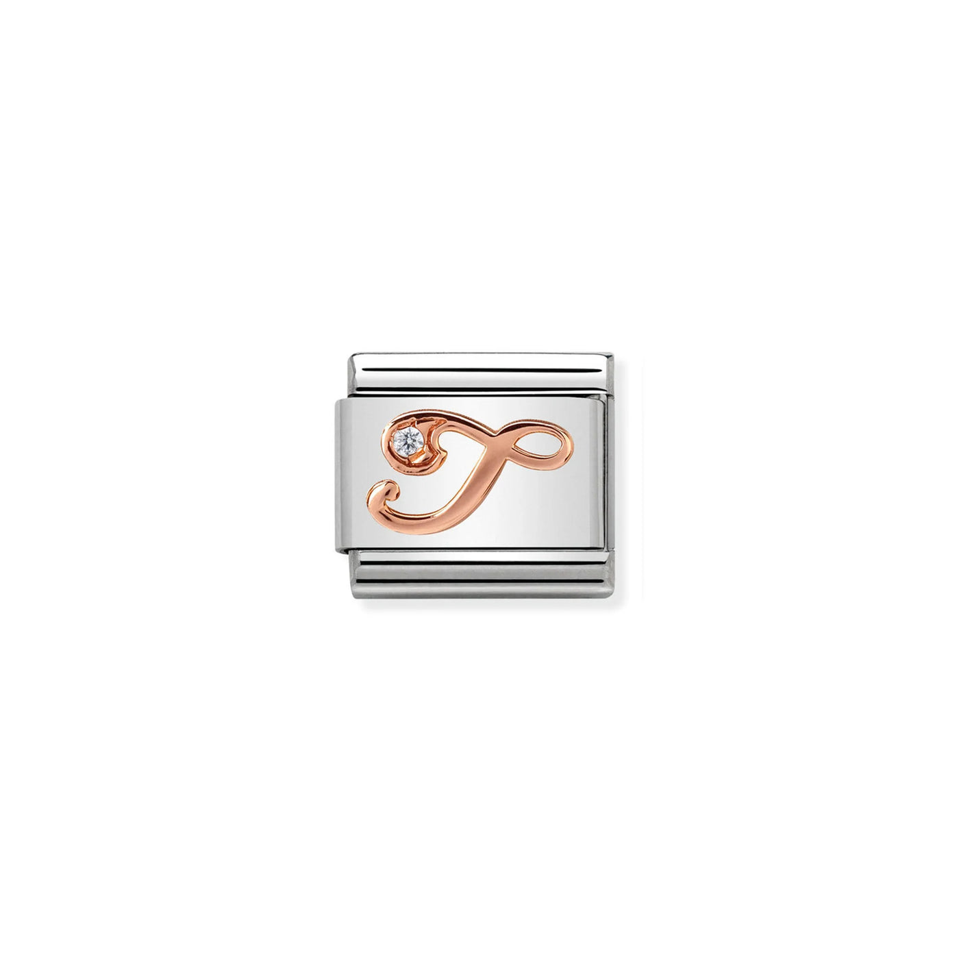 Letter T Rose Gold Charm