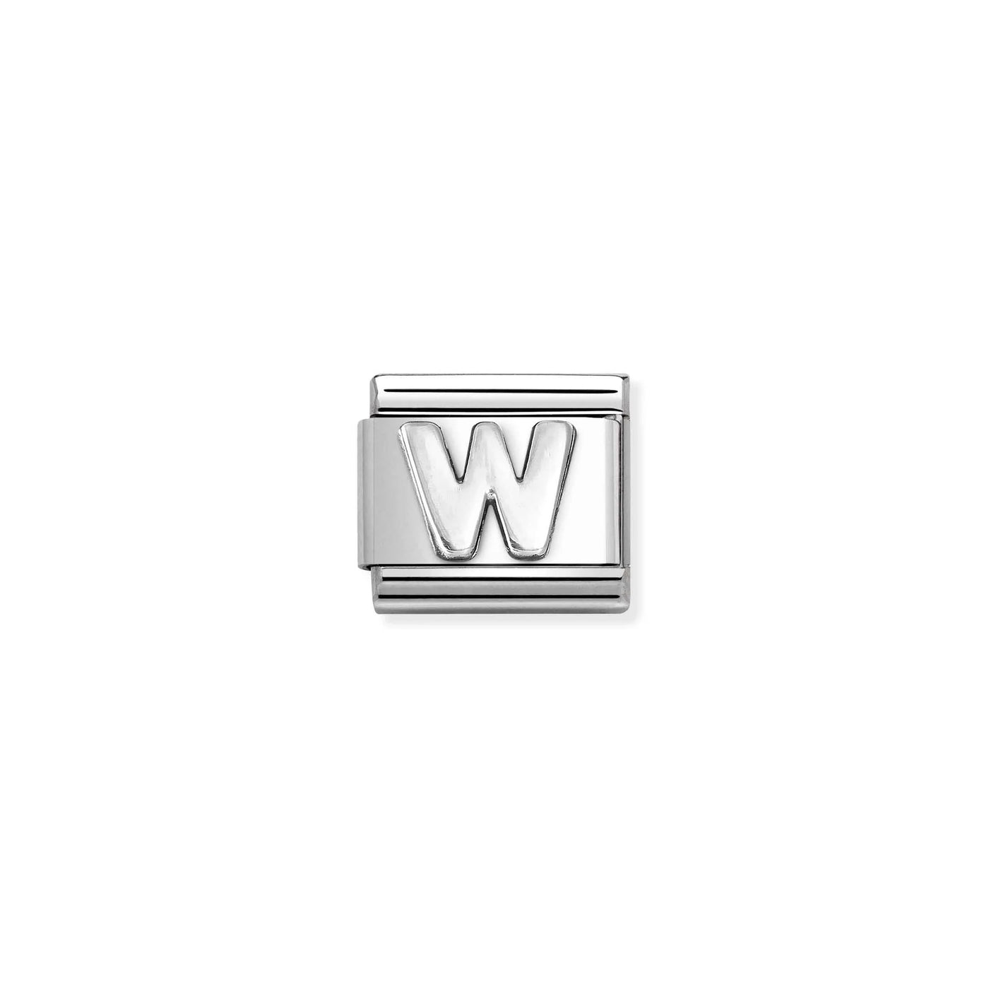 Letter W Silver Charm