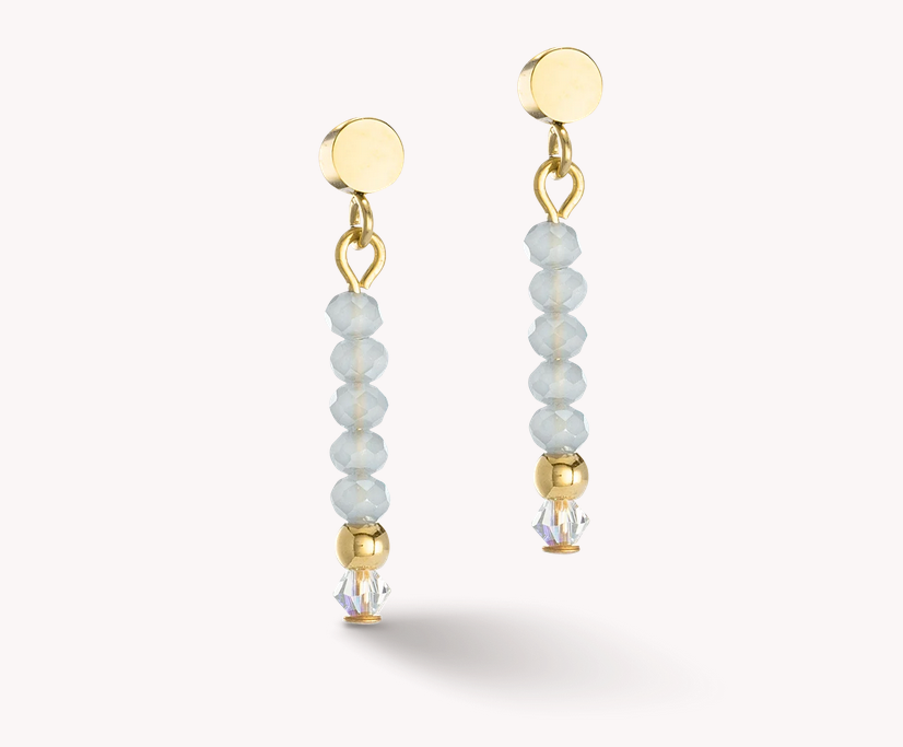 Little Twinkle Earrings Gold & Ice Blue