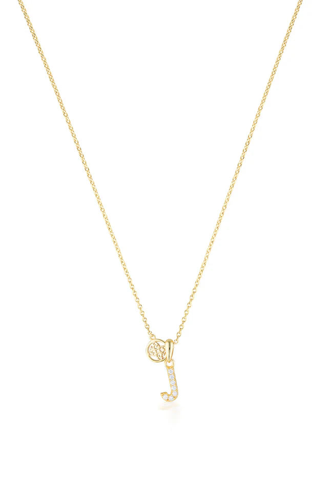 Luxury Letter "J" initial Pendant -SSGP