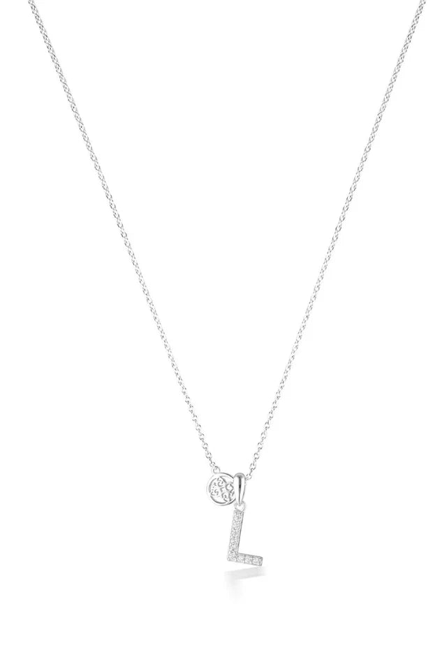 Luxury Letter "L" initial Pendant -SS