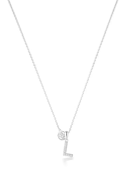 Luxury Letter "L" initial Pendant -SS