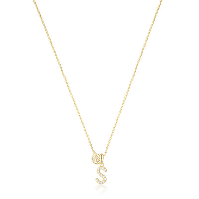 Luxury Letter "S" initial Pendant -SSGP