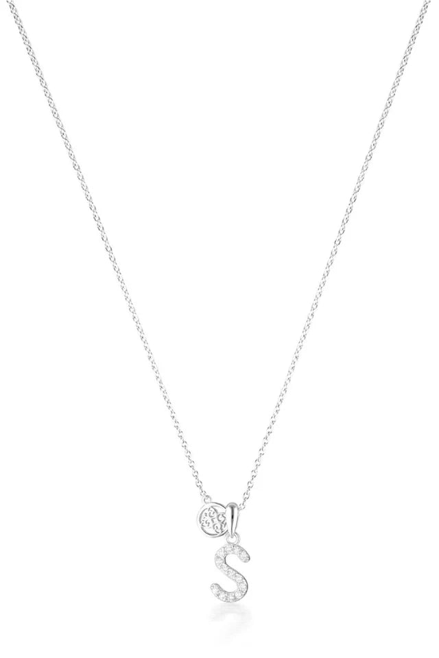 Luxury Letter "S" initial Pendant -SS