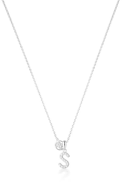 Luxury Letter "S" initial Pendant -SS