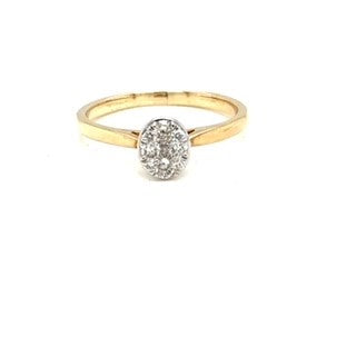 Oval diamond ring yellow gold
