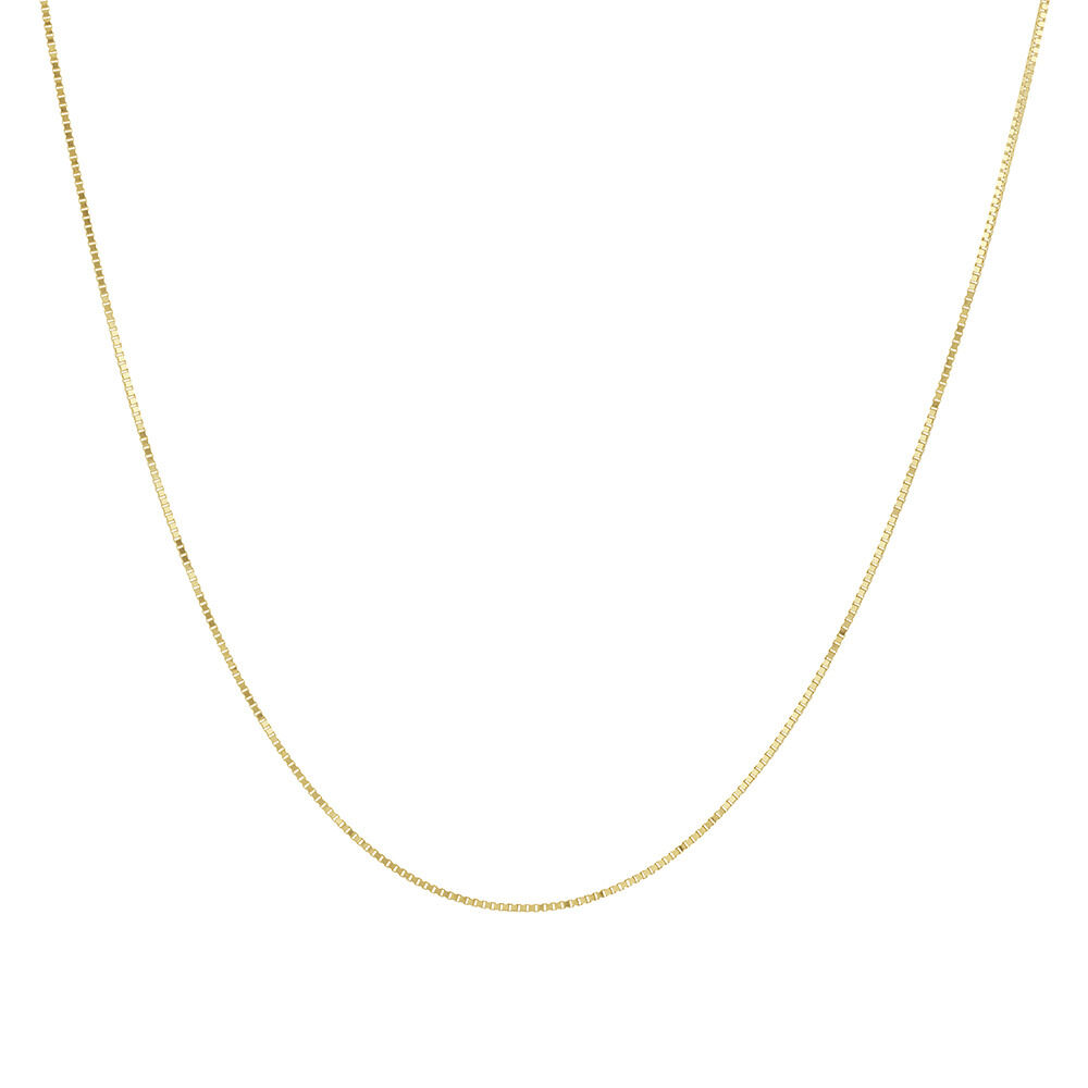 9ct Yellow Gold Box Chain 50cm