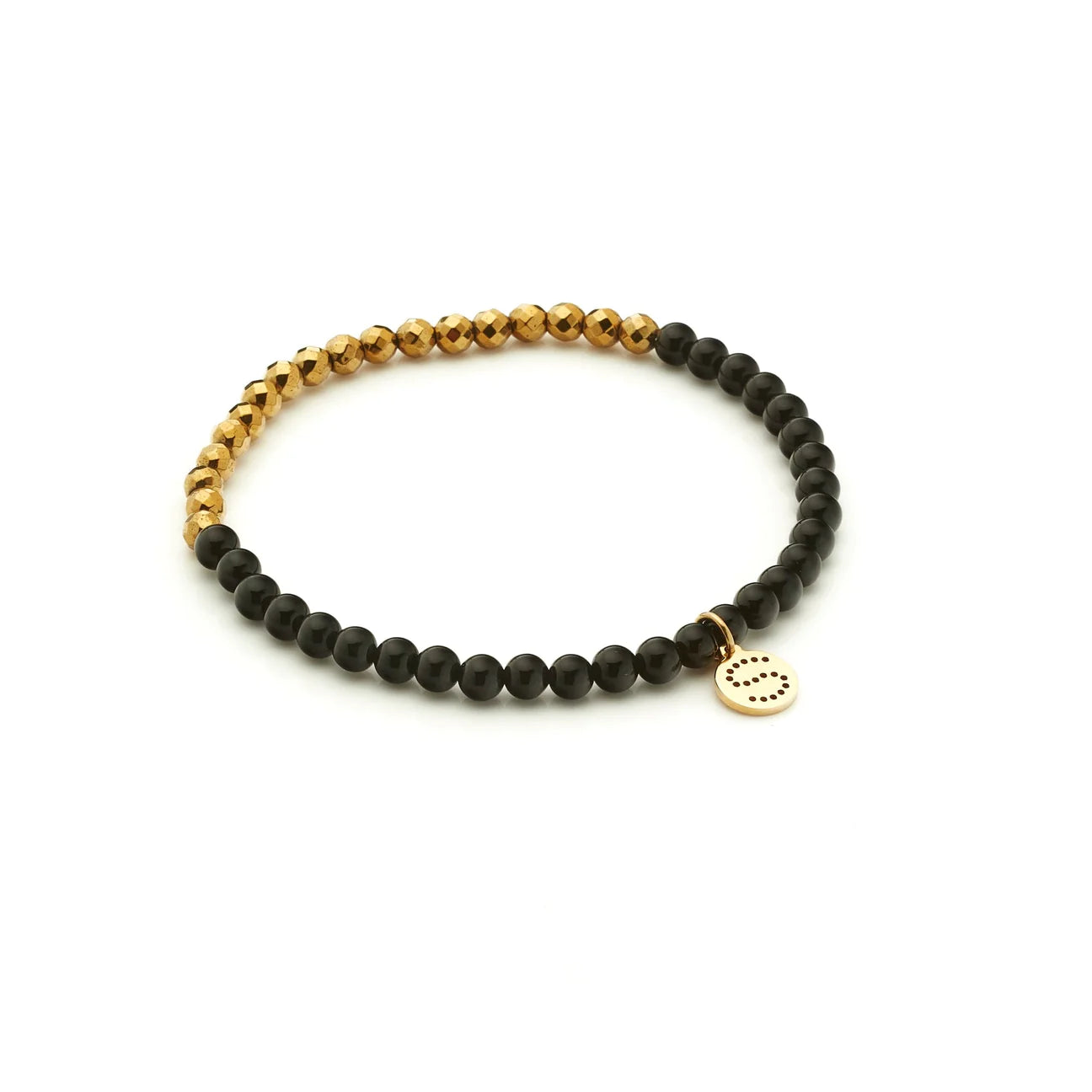 Party At The Front / Bracelet / Black Onyx + Gold