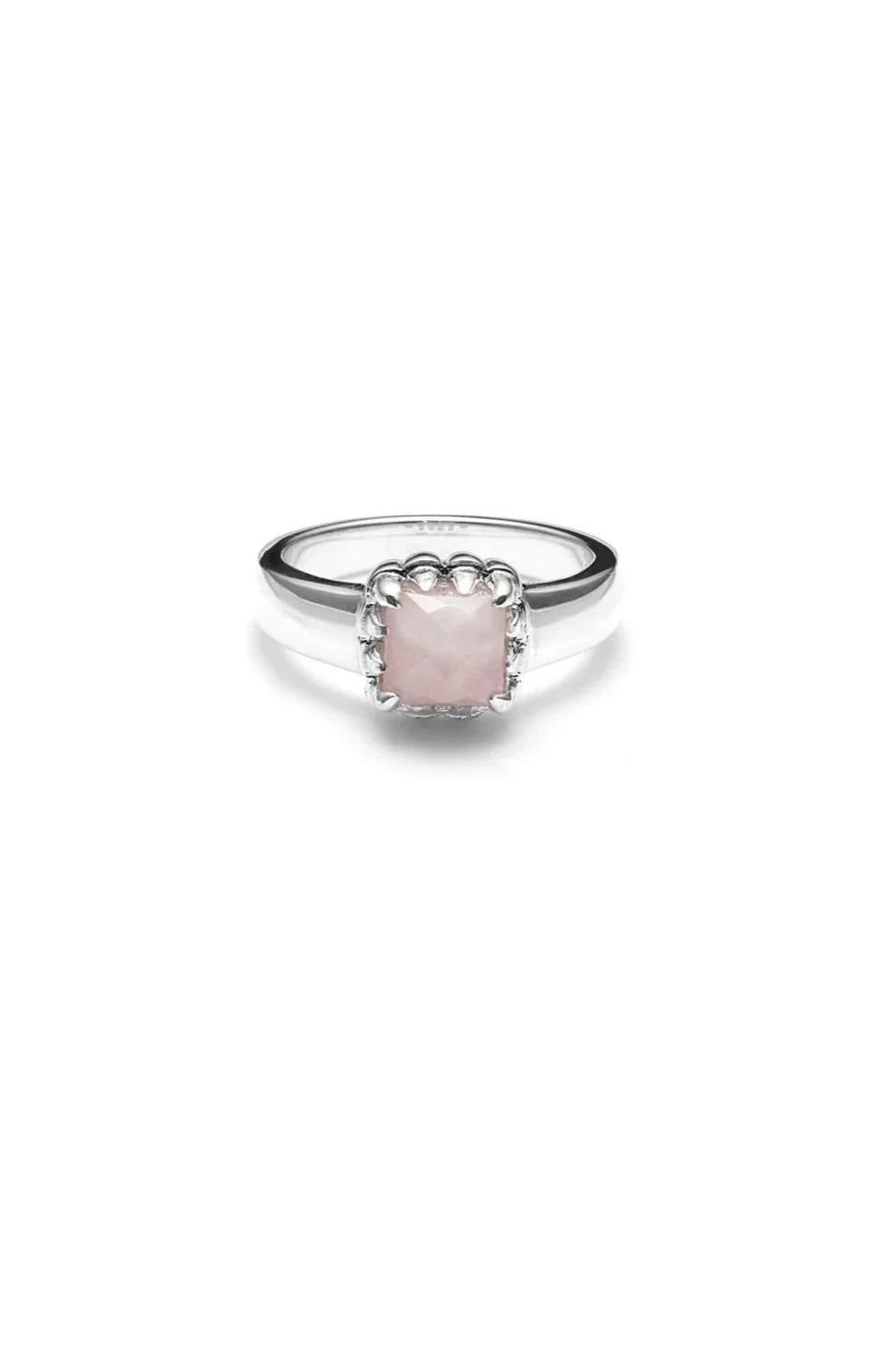 Baby Claw Rose Quartz Ring - Size S