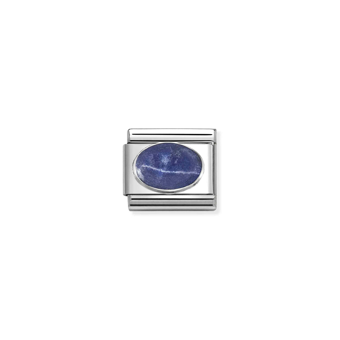 Blue Sodalite Stone Oval Charm