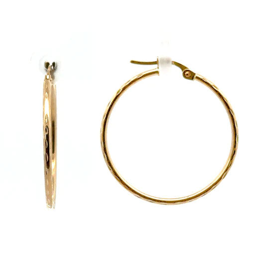 Textured Gold Hoops