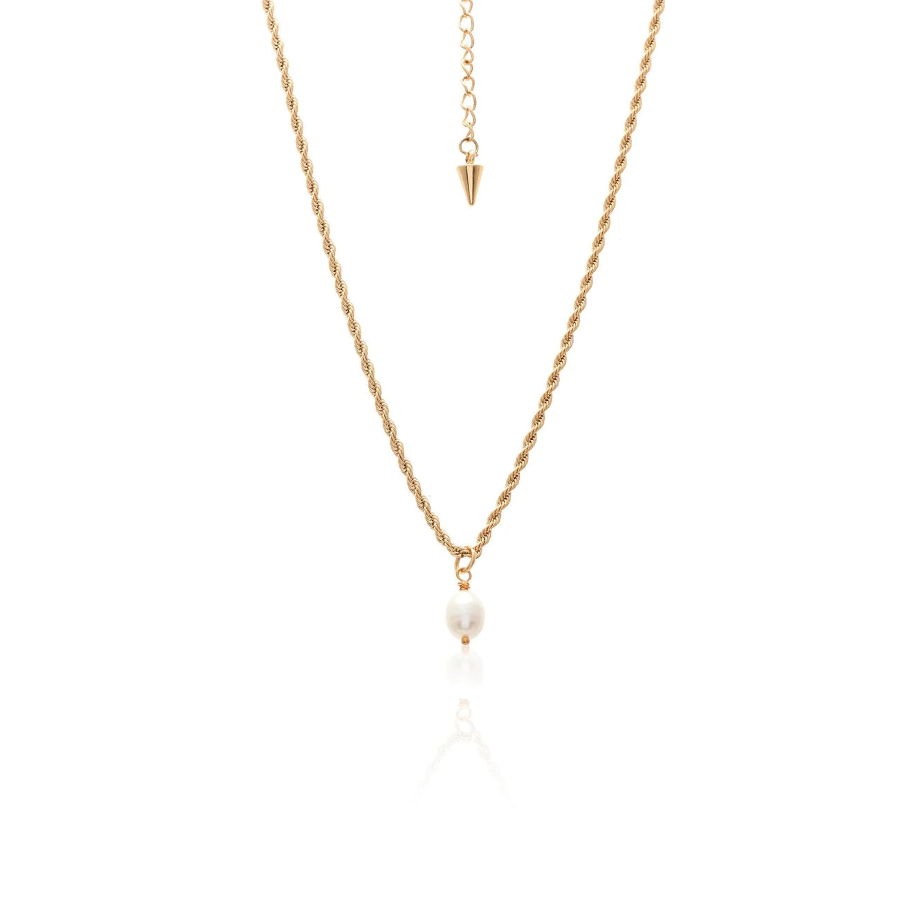 Tresor / Necklace / Pearl + Stainless Steel Gold Plated