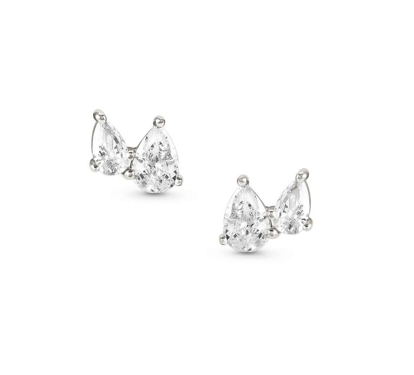 White CZ Studs - SS