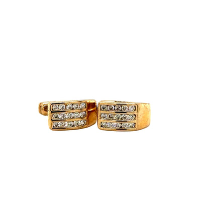 9ct YG Diamond Oval Huggies