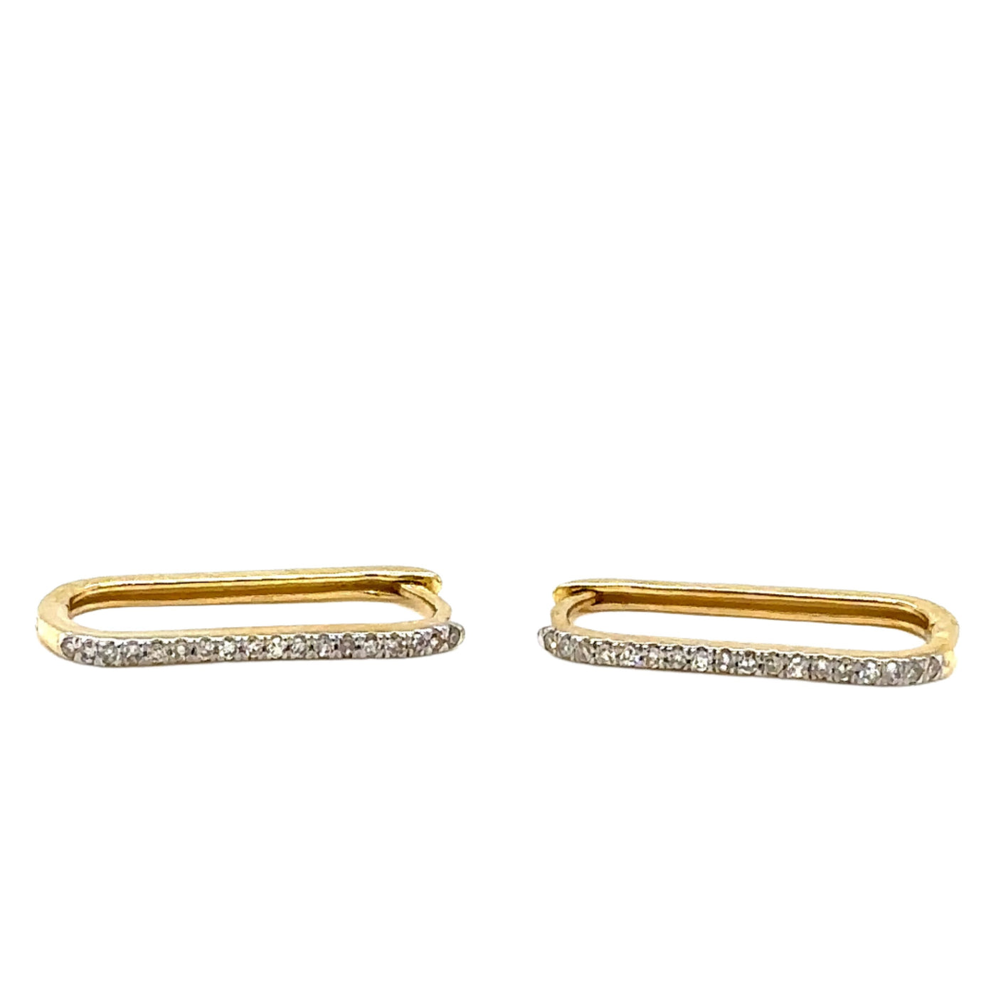 10ct YG Diamond Hoop Earrings