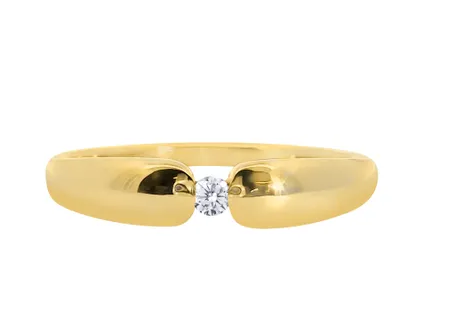 9ct YG Diamond Ring