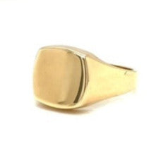 9ct gold square signet ring