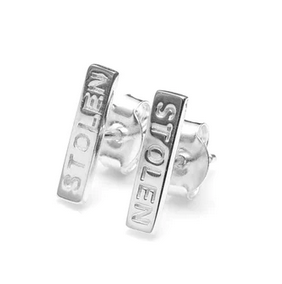Tiny Stolen Bar earrings - SS
