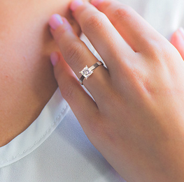 18ct White Gold Princess Cut Diamond Ring
