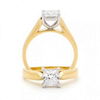 Platinum Princess Cut Diamond Ring – 0.42ctRing