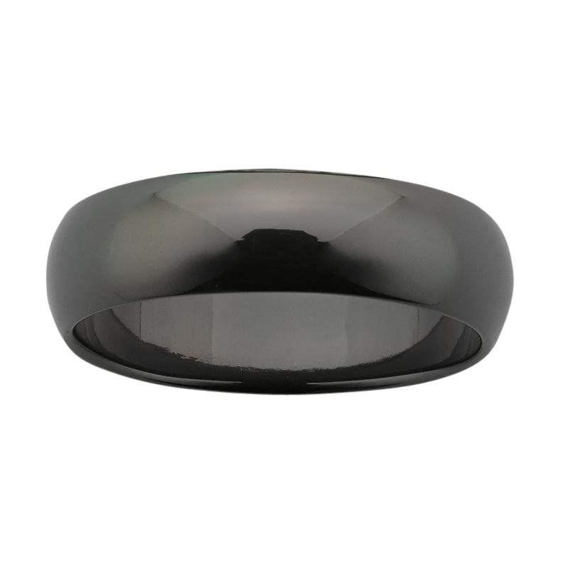 Black Zirconium Band – Polished Finish – 6mm – Size T