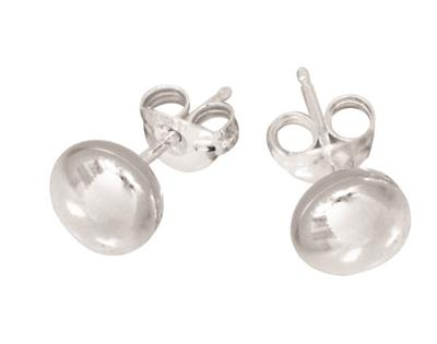 8mm Flat Ball Pearl Stud Earrings – Sterling Silver