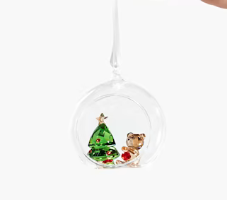 Ball Ornament, Christmas Scene with bear
